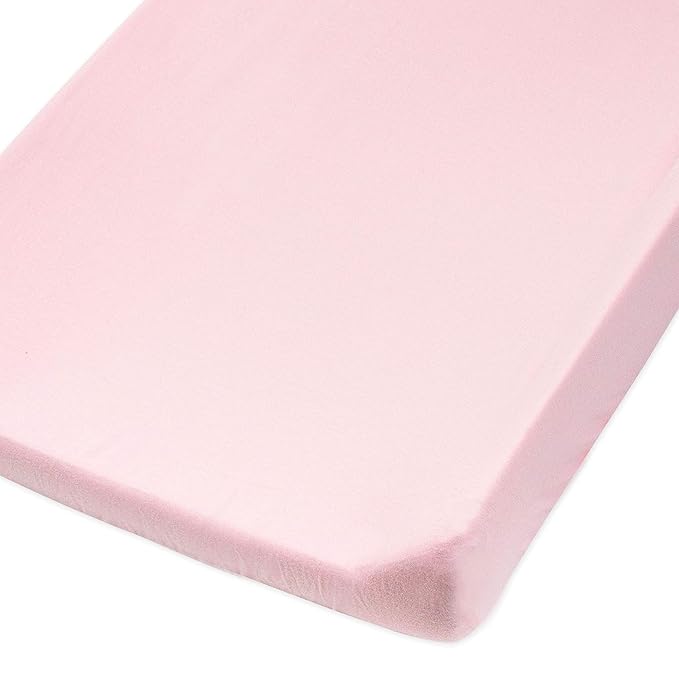 HonestBaby Organic Cotton Changing Pad Covers (Set of Two), Rose Blossom/Pink, One Size