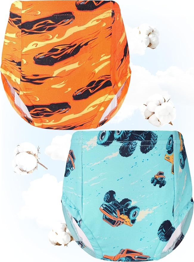 Boys Potty Training Underwear Pee Pants Cotton Absorbent Leak Resistant 4-Pack For Toddler 2t 3t 4t 5t 6 7 8 10