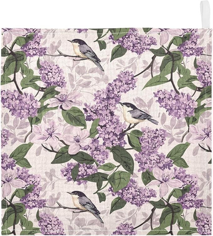 vvfelixl Baby Muslin Washcloths Bloom Lilac Magno Baby Burp Cloths Cotton Babys Face Towel for Newborn Infants Boys Girls Soft and Absorbent 11.8 X 11.8 in, 3 Pack