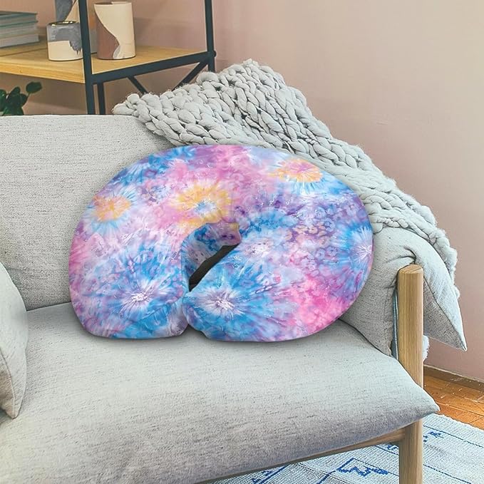 Tie-dye Nursing Pillow Cover for Newborn Skin-Friendly U-Shaped Breastfeeding Pillow Slipcover
