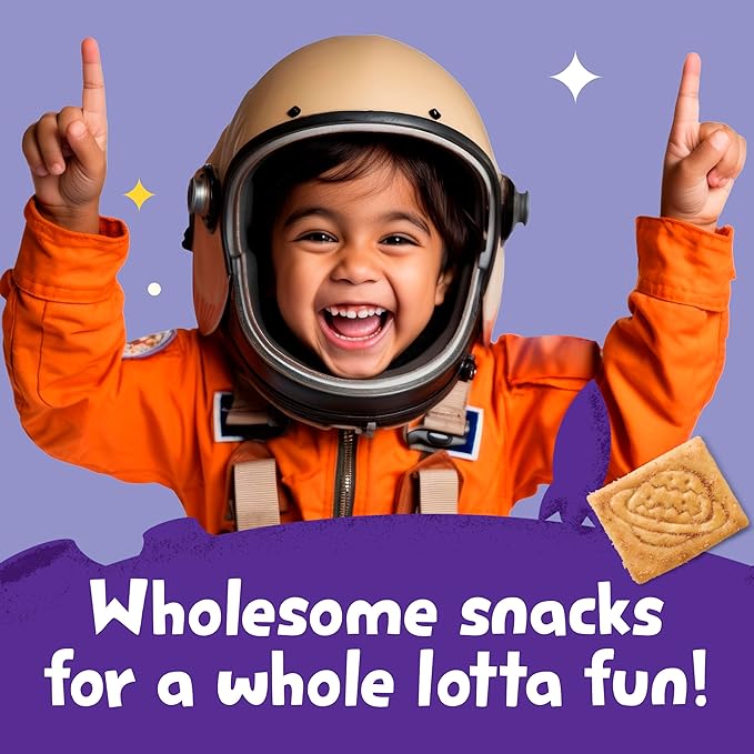 Get'ems! from Gerber, Snacks for Kids, Pizza Space Crackers, Made with Real Veggies & Fruits, Iron & Vitamin E - 4 pack