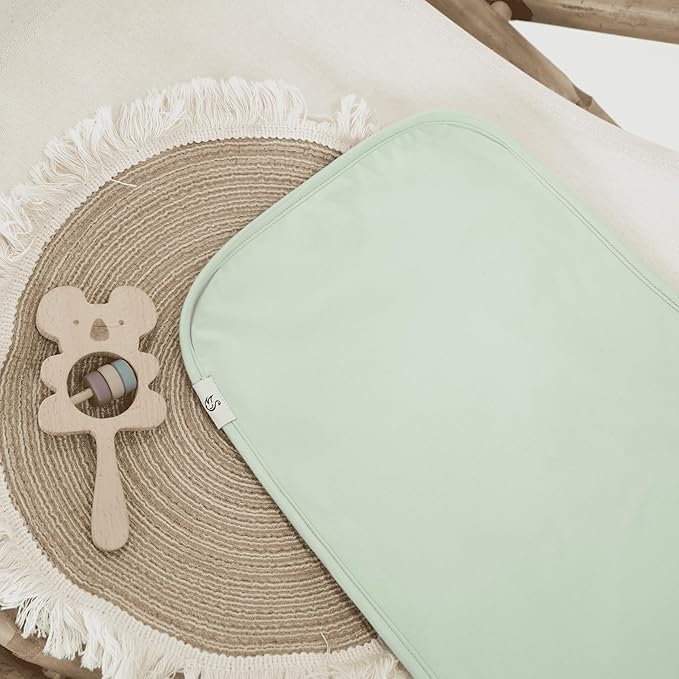 Premium Baby Burp Cloths, Extra Soft Spit Up Rags with 3 Absorbent Layers, 21" x 10" Size, Sage Green