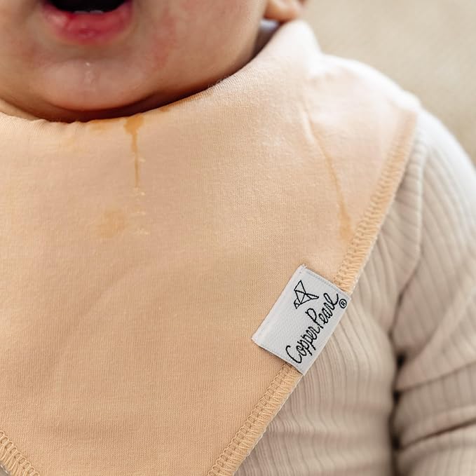 Copper Pearl Baby Bandana Bibs, 4 Pack