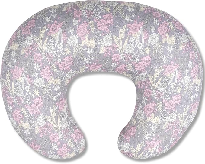 x-vesolje Nursing Pillow, Breastfeeding Pillow with Removable Cover, Ergonomic Breast Feeding Pillow, Baby Feeding Support Pillow for Mom Easier Breastfeeding- Original Size/Dusky Floral