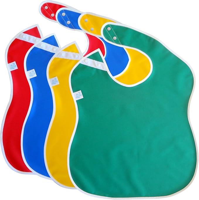 Large Waterproof Baby Bibs for 1-4 years old – Lightweight, Soft & Durable Bibs for Girls and Boys