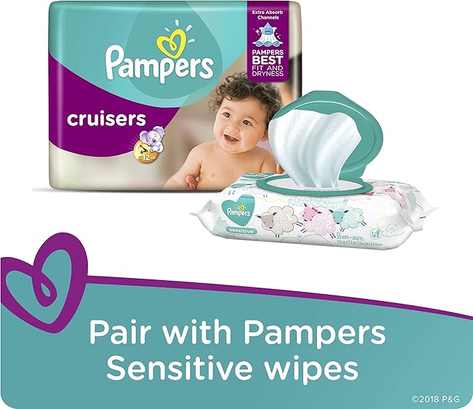 PAMPERS Cruisers Stage 4 Disposable Diapers Large BOY OR Girl Adhesive TABS 22 CT - 0037000751861