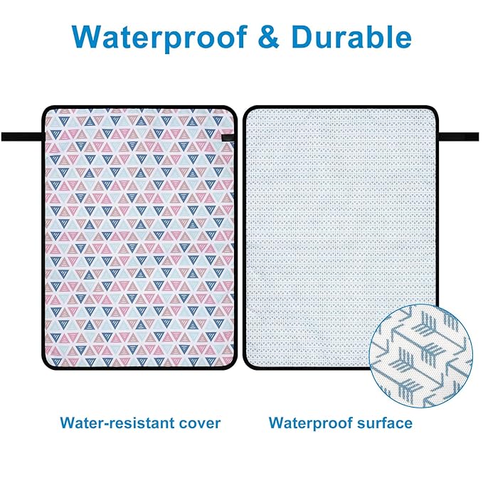 Accmor Portable Diaper Changing Pad, Waterproof Baby Changing Mat, Foldable Portable Travel Changing Pads for Baby, Triangle
