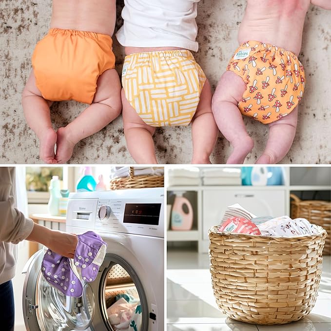Sprout Pocket Cloth Diaper – Adjustable & Reusable Cloth Diaper with 1 Insert – Soft, Washable, Leakproof (Pink Drift)