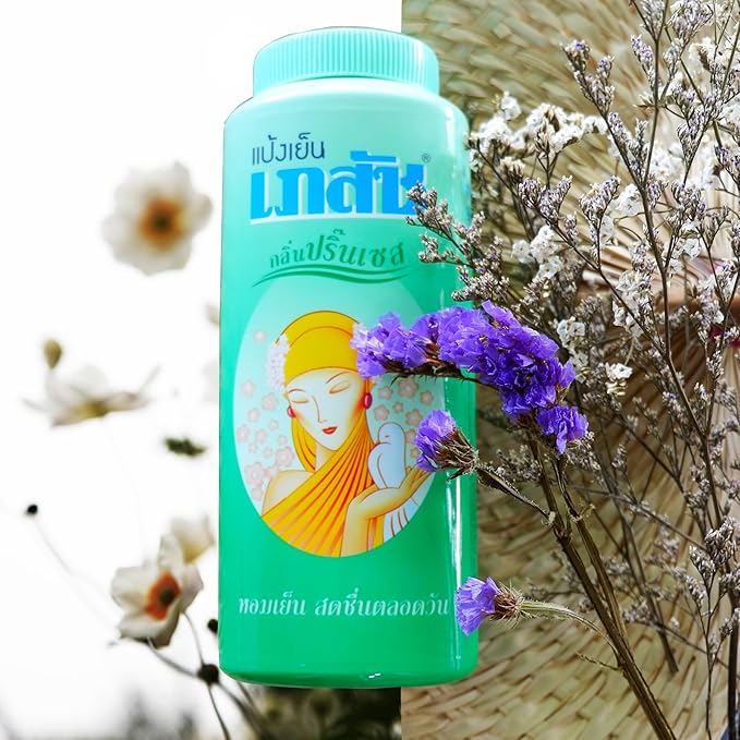 Herbal Body Powder with Floral Scent – Cooling Menthol & Zinc Oxide – Talc Alternative for Adults
