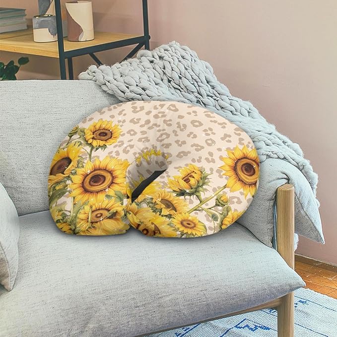 Forchrinse Sunflower Nursing Pillow Cover Breastfeeding Pillow Slipcover for Baby Boys and Girls Soft Washable Nursing Pillow Case for Newborn