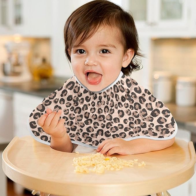 Leopard Cheetah Print Burp Cloths Baby Boys Girls Absorbent Soft Cotton Burping Cloths Rags 2 Pack