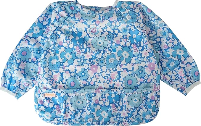Waterproof Long Sleeve Bib – Machine Washable Baby Bibs for Eating – Baby Smock Bib for Toddler – BLW Supplies for Baby