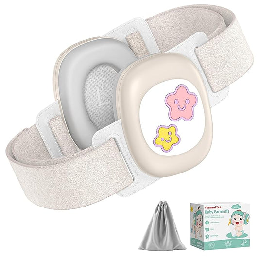 YomauiYee Baby Noise Cancelling Headphones,Infant Earmuffs with Star Pattern, Infant Ear Protection for Toddler 0-48 Months,Baby Travel Essentials for Airplane/Improves Sleep