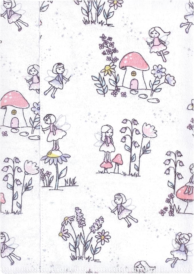 Luvable Friends Hudson Baby Flannel Burp Cloths 7pk, Garden Fairy Tale