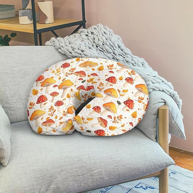 Red Yellow Mushroom Baby Nursing Pillow Cover Ultra Soft Comfortable Newborn Nursing Pillow Case Baby Essentials