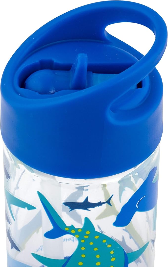 Stephen Joseph, Kids Flip Top Water Bottle, 10 oz Tritan BPA Free, Water Bottle for Girls & Boys, Back to School Flip Top Bottle, Shark