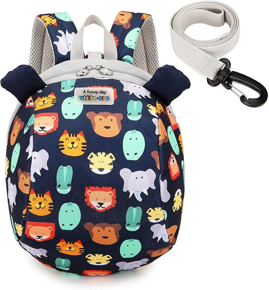 willikiva Dinosaur Toddler Mini Backpack Children Kids Baby Safety Harness Leash Waterproof Boys and Girls(Zoo,Small Age1-2)
