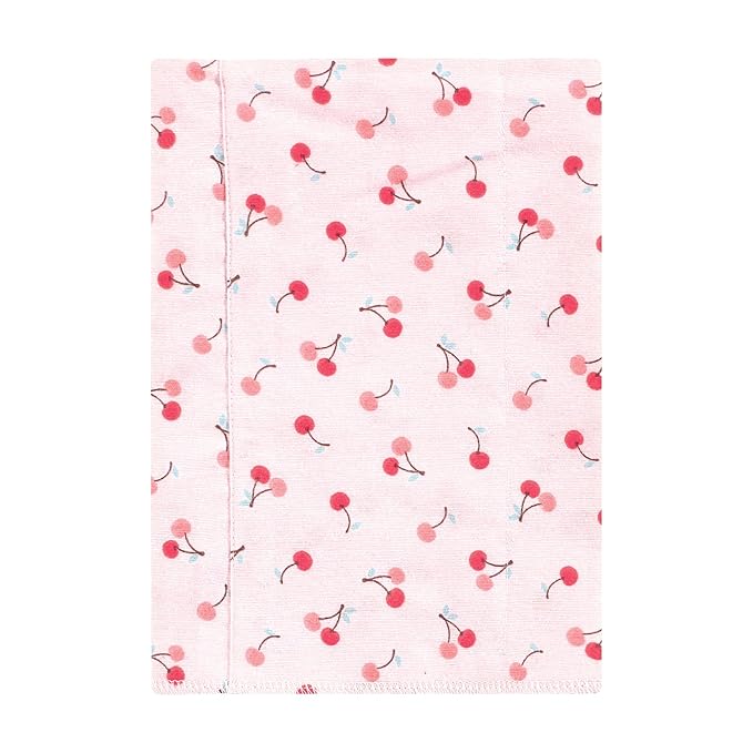 Hudson Baby Unisex Baby Cotton Flannel Burp Cloths, Cherry Sweet, One Size