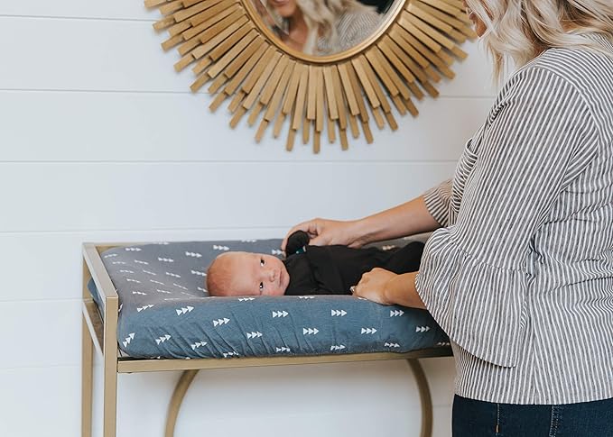 Copper Pearl Premium Knit Changing Pad Cover Soft, Stylish, and Universal Fit for All Standard Diaper Changing Pads, Trendy Design Changing Pad Covers, North