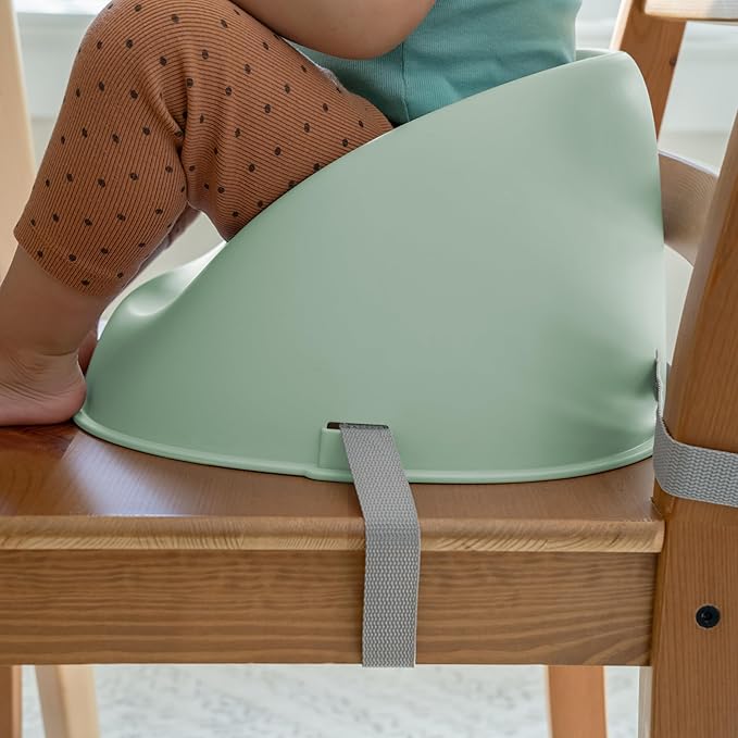 Ingenuity: ity by Ingenuity My Spot Easy-Clean Baby Booster Feeding Chair, 3-Point Harness, Washable Removable Straps - Green