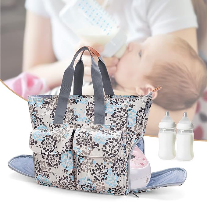 Teamoy Breast Pump Bag, Compatible with Spectra S1/S2,Cooler Bag | Laptop Sleeve 14", Multiple Pockets, Shoulder Straps, Breastfeeding Moms, Bag Only