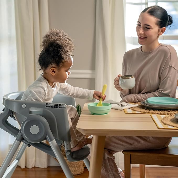 Ingenuity Proper Positioner Deluxe High Chair - 7-in-1 Convertible Baby Seat, Removable Rocking Infant Seat, Unisex, for Ages 0-36 Months