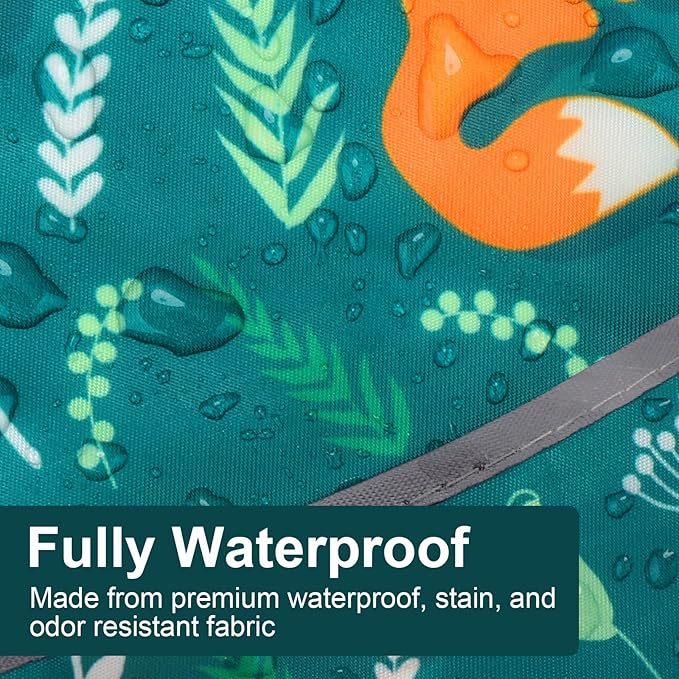 Accmor Baby Bibs for Eating, Waterproof Mess Proof Baby Toddler Bibs, Apron Smock Feeding Bibs for Girls Boys