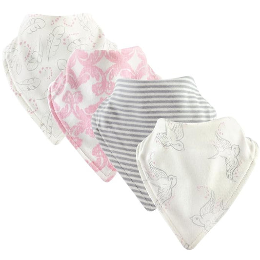 Touched by Nature Unisex Baby Organic Cotton Bandana Bibs, Bird, One Size