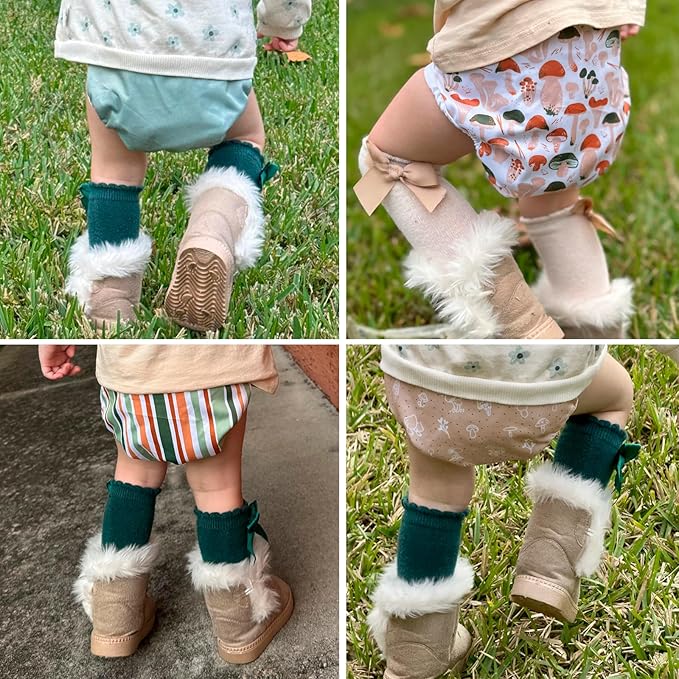 Mama Koala Reusable Adjustable Cloth Diaper Covers with Double Gusset for Girls and Boys, Snap Closure, Size M (Vibrant Mush-M)