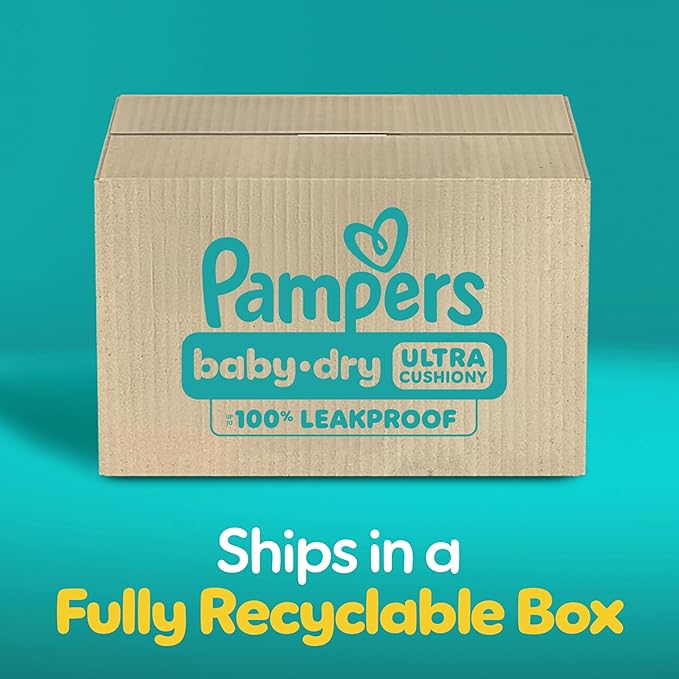 Pampers Diapers - Baby Dry - Size 6, 144 Count, Absorbent Disposable Infant Diaper (Packaging May Vary)