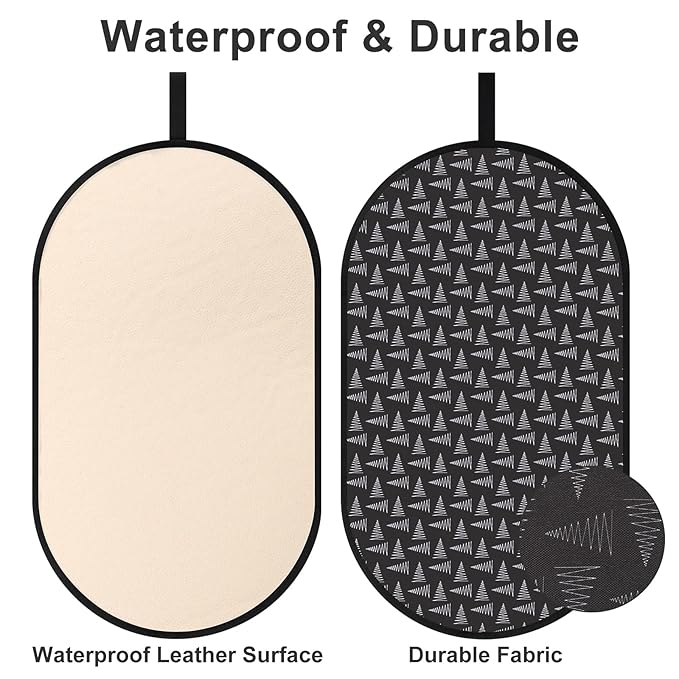 Accmor Portable Diaper Changing Pad, PU Leather Baby Diaper Changing Mat, Waterproof Baby Changing Mat for Travel or at Home Use