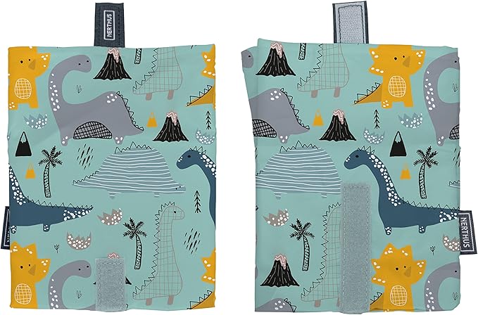 NERTHUS FIH 884 Reusable Sandwich Bag Dinosaurs, Eco-Friendly, Adaptable, Easy to Clean and Washable