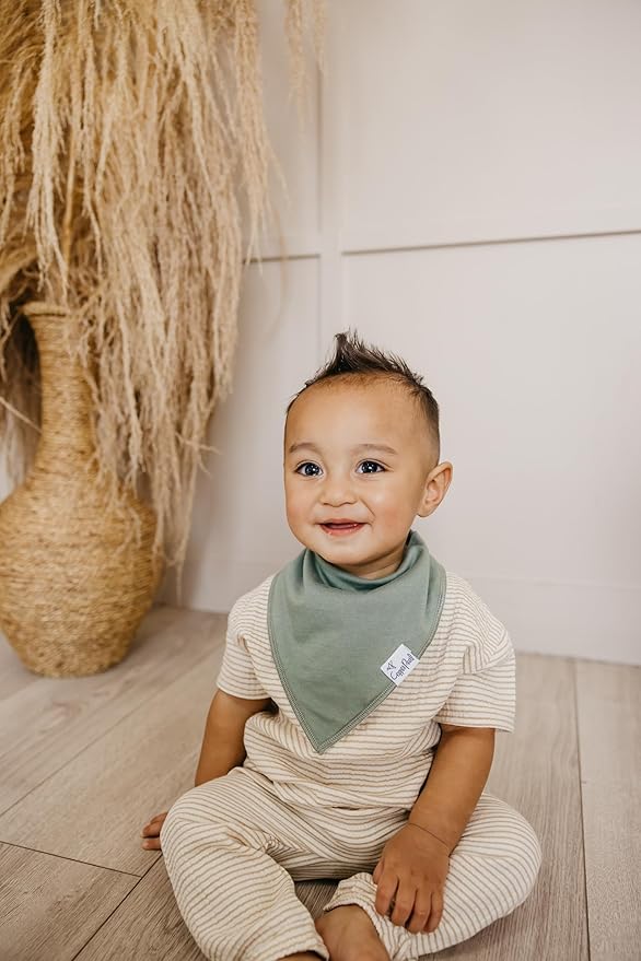 Copper Pearl Baby Bandana Bibs, 4 Pack