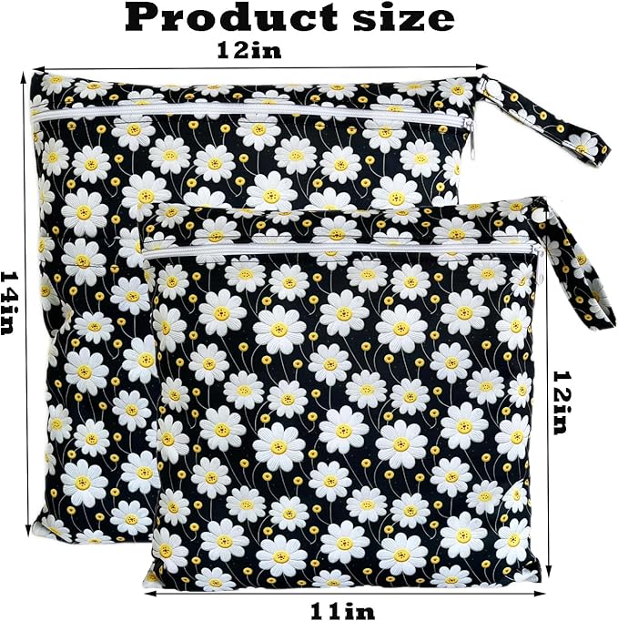 TRASUN Wet bag (Holiday Style, 2 pack, Chrysanthemum 3)