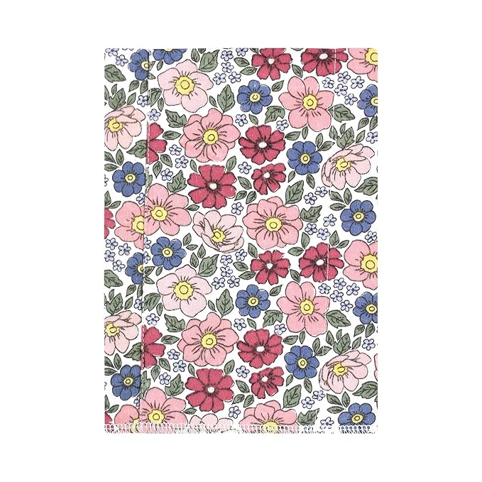 Hudson Baby Unisex Baby Cotton Flannel Burp Cloths, Pink Blue Pretty Floral 4 Pack, One Size