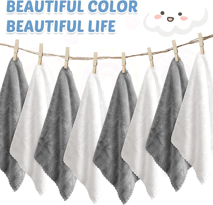 Mixweer 40 Pack Baby Burp Cloths Bulk 20x10 Inch Absorbent Muslin Burp Cloths Microfiber Baby Washcloths for Burp Rags Burping Cloths for Newborn Infant Toddler Bath Essentials (Light Gray, Beige)