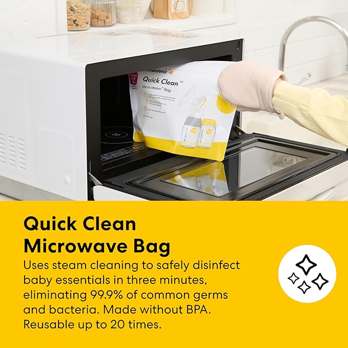 Medela All-in-One Breast Milk Storage Set with 150 ml & 250 ml Bottles, Easy Pour & Reusable Bags, Quick Clean Microwave Bag, Organizer Tray and Cooler with Contoured Ice Pack