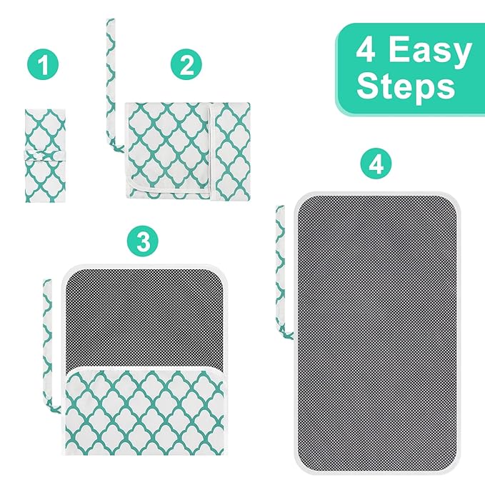 Accmor Portable Diaper Changing Pad, Waterproof Foldable Baby Changing Mat for Travel, Baby Essentials Shower Registry Gifts