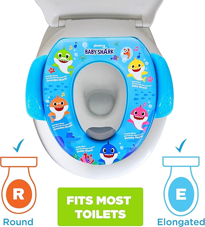 Nickelodeon Baby Shark "Sharktastic" Soft Potty Training Seat - Soft Cushion, Baby Potty Training, Safe, Easy to Clean