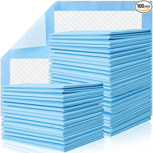 100 Pack Disposable Changing Pads, 17 X 13 Inch Disposable Pads for Baby, Waterproof Diaper Changing Pad, Leak-Proof Breathable Underpads, Table Protector Mat, Baby Underpads Liner,Ultra Absorbent