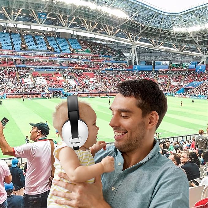 BBTKCARE Baby Headphones Noise Cancelling Headphones for Babies for 3 Months to 3 Years - white