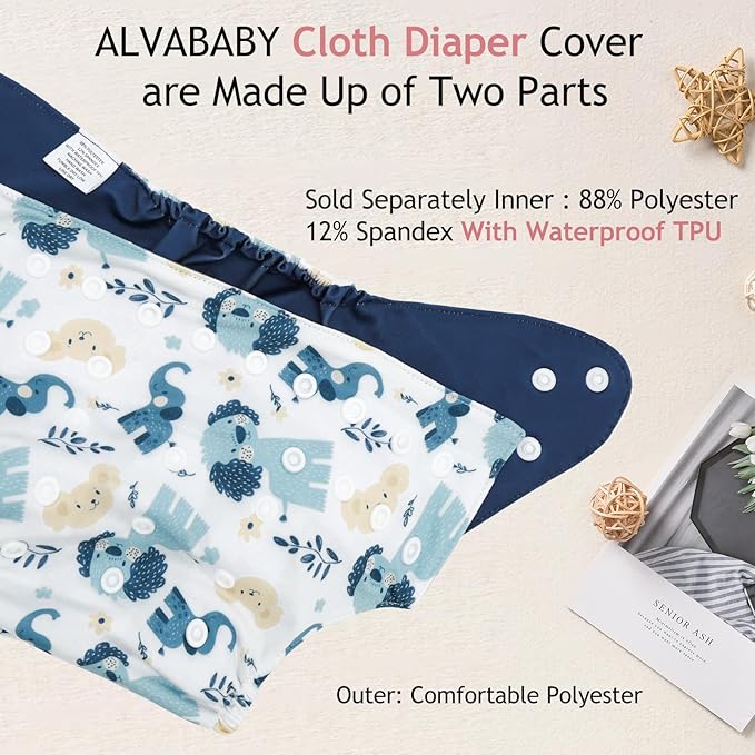 ALVABABY Baby Cloth Diaper Cover, Swim Diaper,Nappy Shell Baby Girls and Boys