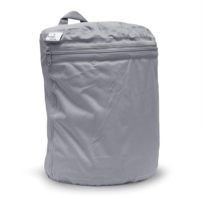 Kanga Care Wet Bag Seam Sealed Waterproof 3D Dimensional for Baby Cloth Diapers, Travel, Beach, Pool, Gym, Swim | Platinum