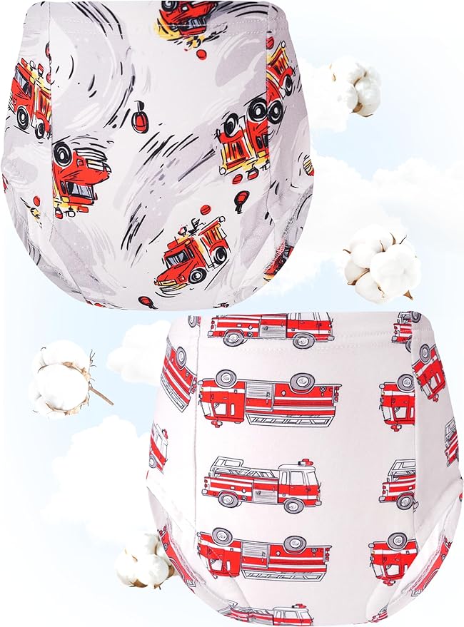Boys Potty Training Underwear Pee Pants Cotton Absorbent Leak Resistant 4-Pack For Toddler 2t 3t 4t 5t 6 7 8 10