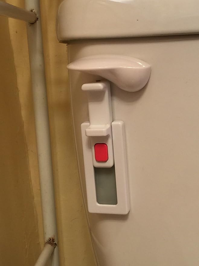 The Original Toilet Handle Lock (2-Pack) Most Trusted Toilet Handle Lock in THE World. Stops Flushing. Simple Install
