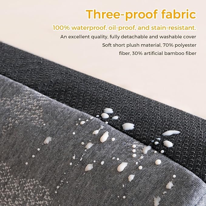 Bed Rail Bumpers for Toddlers 2pcs - Foam Bed Bumper Guard with Dual Non-Slip Pads Waterproof Washable Soft Removable Cover Safe Bed Rail for Toddlers, Kids Seniors