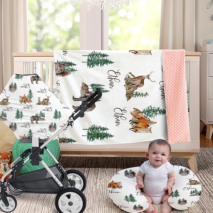 Dyoart Custom Baby Nursing Pillow Cover for Nursing, Animals Theme Removable Nursing Covers for Breastfeeding Pillows, Ultra Soft Comfortable Slipcover for Newborn Baby Boy and Girl