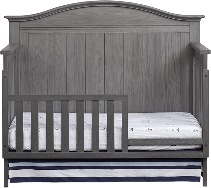 Soho Baby Chandler Crib to Toddler Bed Guard Rail Conversion Kit, Graphite Gray, GreenGuard Gold Certified