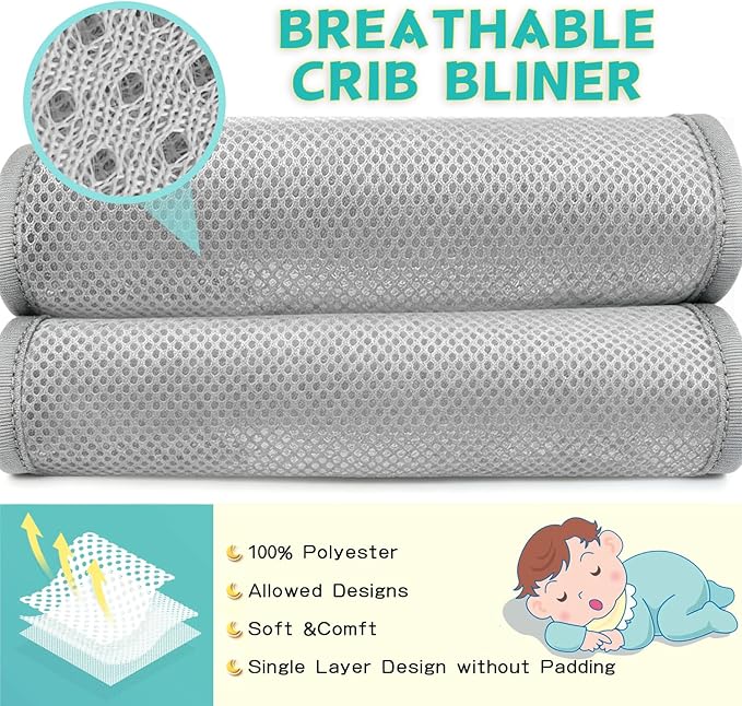 Toddlers' Bed Rail Protecter,Easy InstallEnhanced Safety Mostly Fit (4PC-Gray)