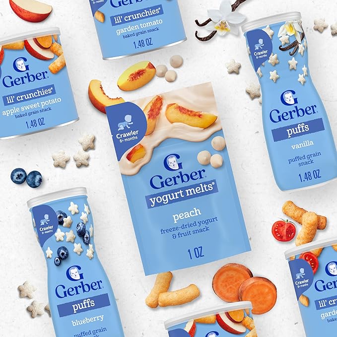 Gerber Baby Snacks Puffs, Vanilla, 1.48 Ounce (Pack of 6)